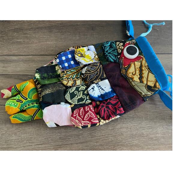 Handmade Patchwork Fish Crossbody Purse - Picture 1 of 4